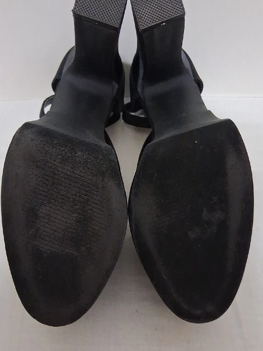 Noir Satin Architectural Platform Pump Block Heel Quiet Luxury Bratz Style 8.5